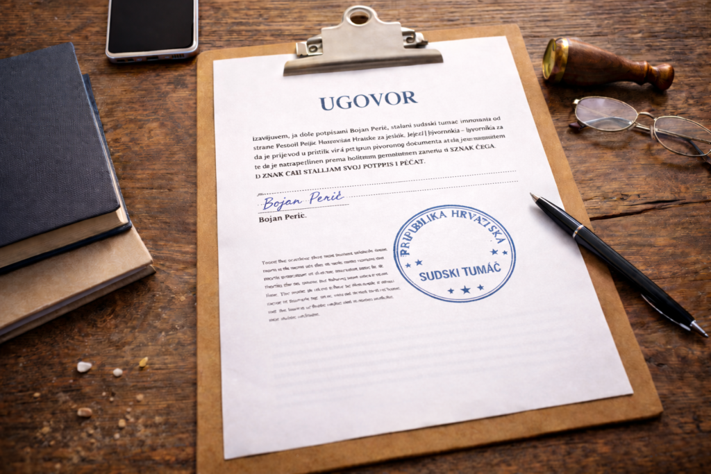 Pismeni prijevod sudskog tumača